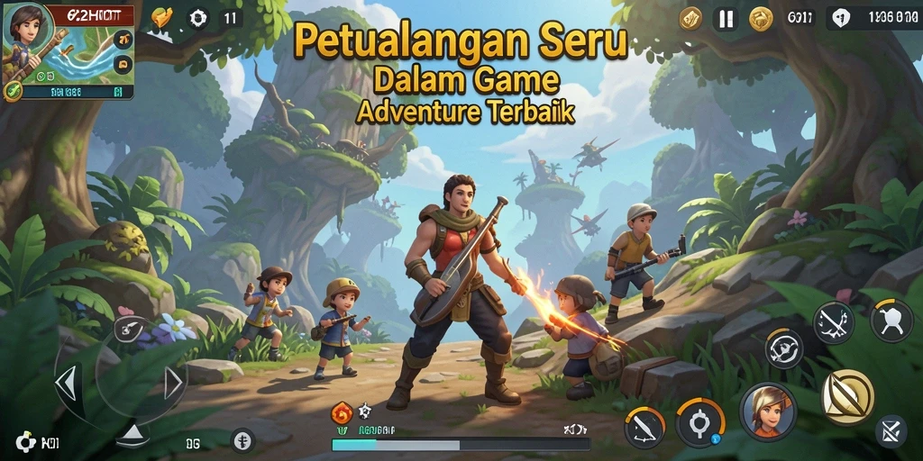 Tangkapan layar gameplay menunjukkan aksi mendebarkan di dunia petualangan.