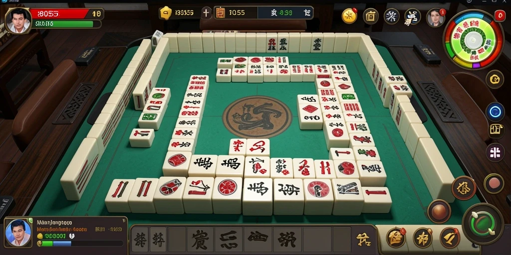 Tampilan gameplay Mahjong seru di aplikasi 8055.