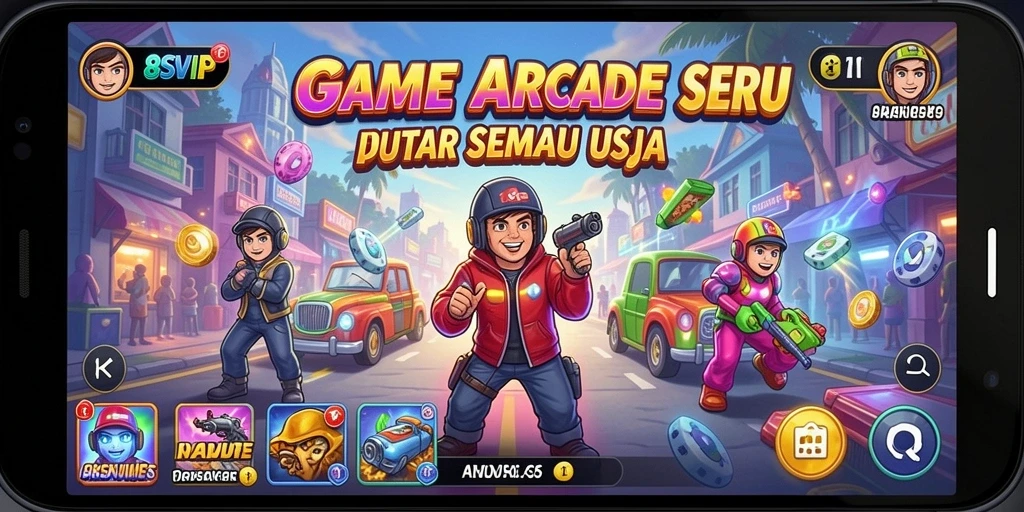 Tangkapan layar 8SVIP menampilkan aksi seru dari gameplay arcade.