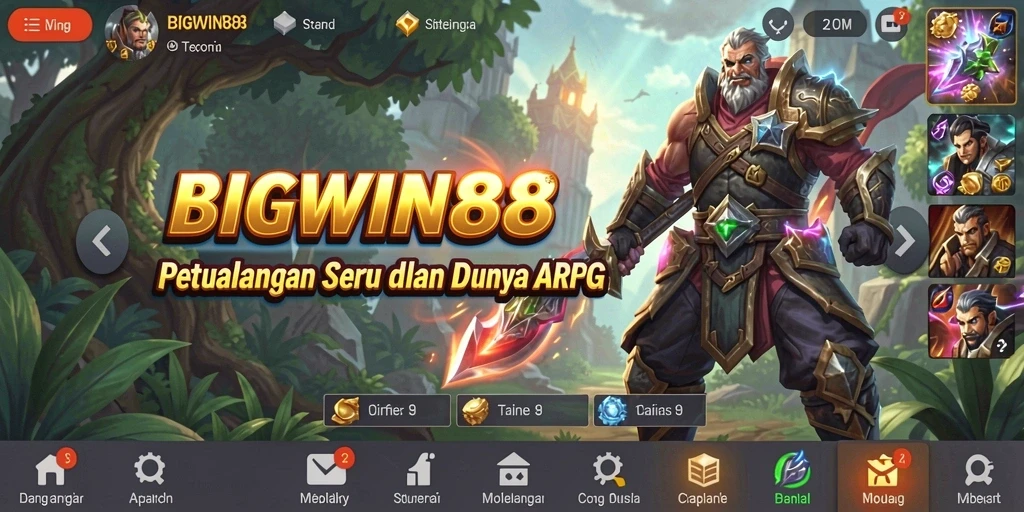 Tangkapan layar gameplay epic dari BIGWIN88 menampilkan pertempuran seru.