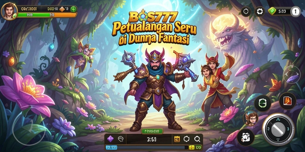 Screenshot gameplay BOS777 menampilkan petualangan seru dan tantangan mendebarkan.
