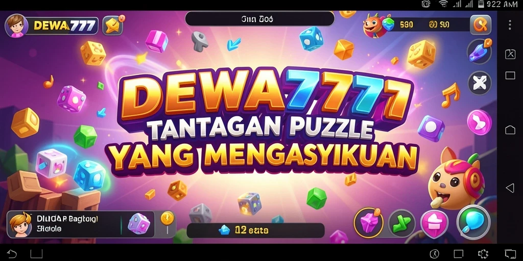 Tampilan gameplay DEWA777 yang seru dan menantang teka-teki.
