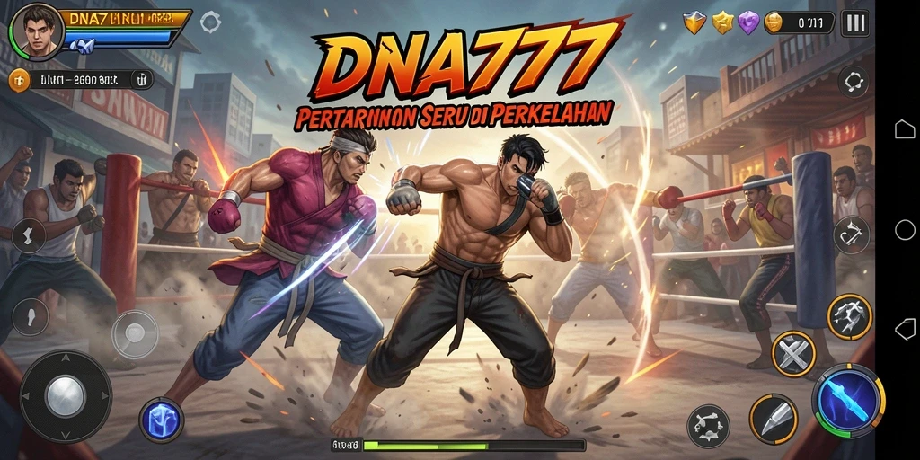 Tampilan seru gameplay DNA777 dalam pertarungan epik.