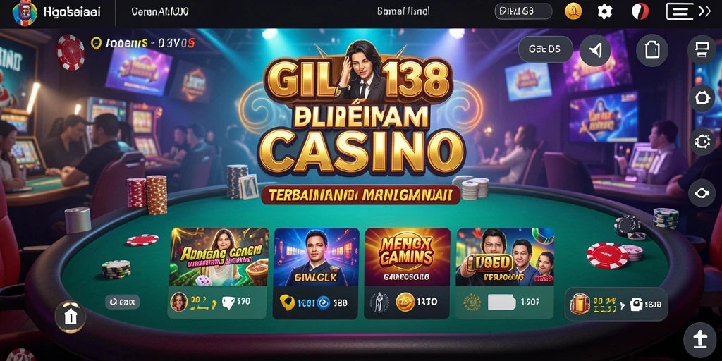 Screenshot gameplay GILA138 menampilkan dealer profesional dalam sesi Live Casino.