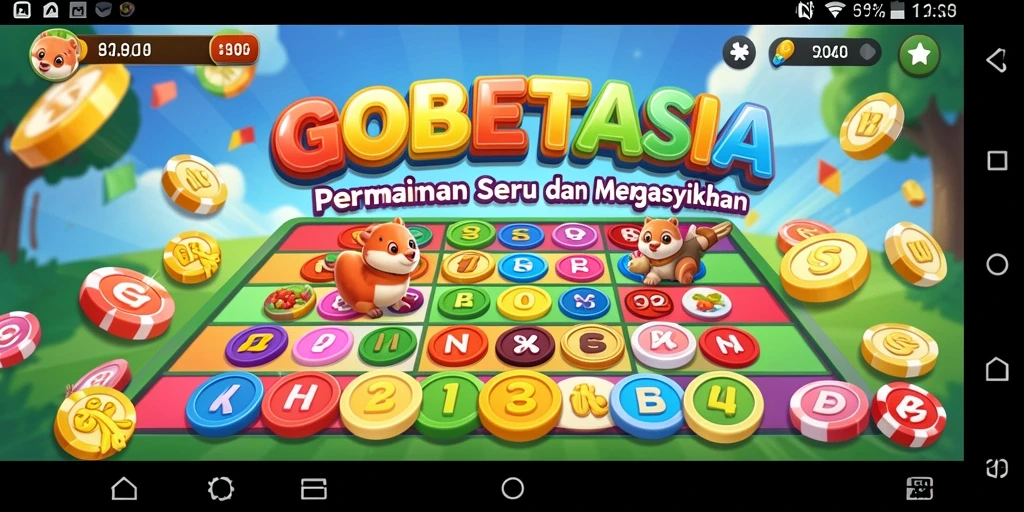 Tampilan menarik dari gameplay Bingo di GOBETASIA.