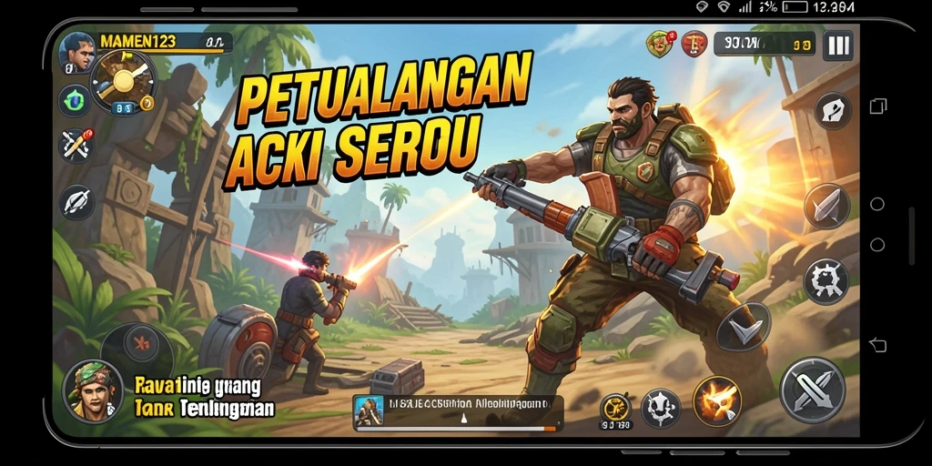 Menunjukkan karakter-karakter memukau dalam aksi pertarungan cepat.