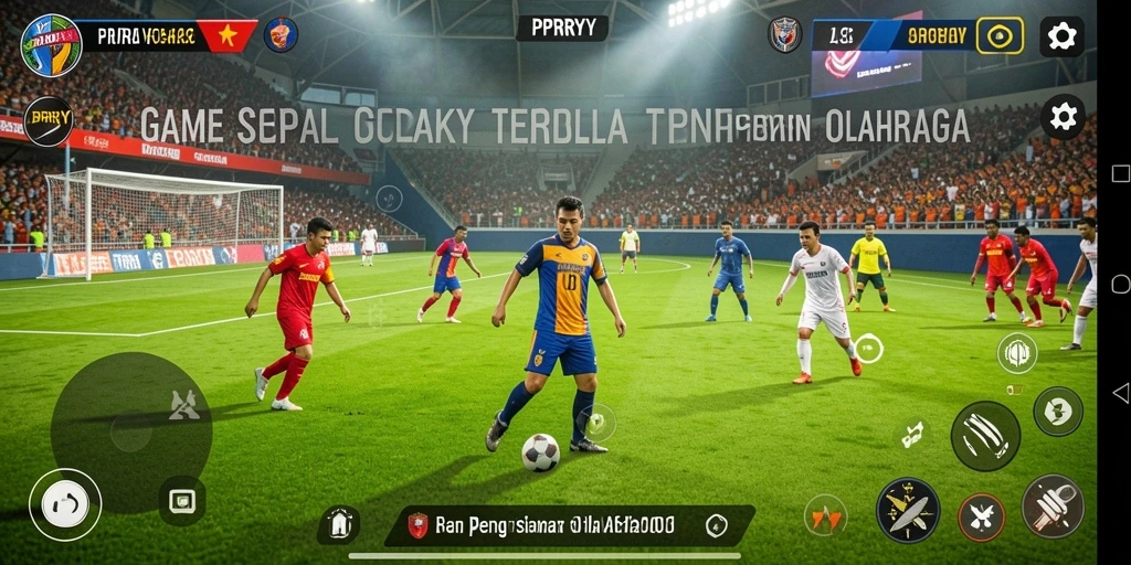 Tangkapan layar gameplay PPRRYY yang menyajikan aksi sepak bola seru.
