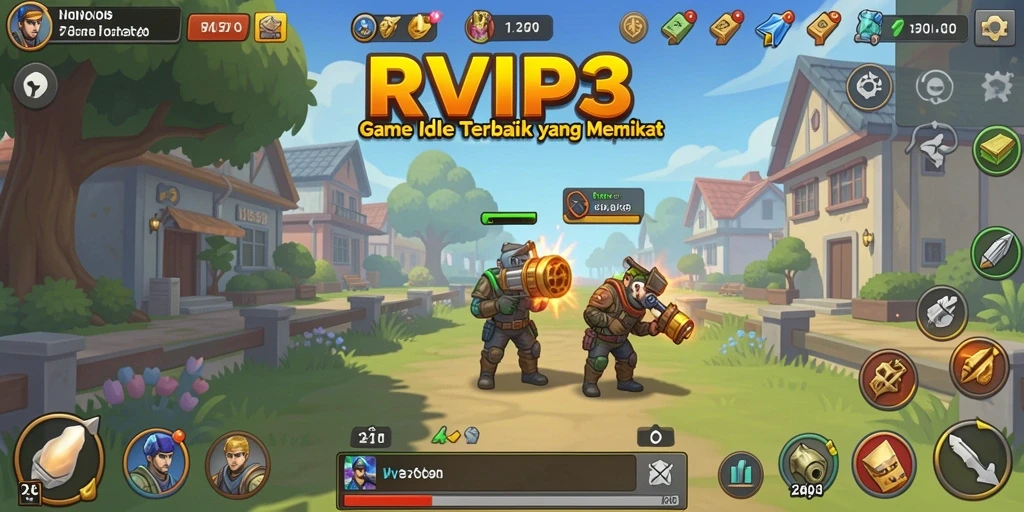 Screenshot gameplay RVIP3 menampilkan aksi menarik dalam manajemen Idle.