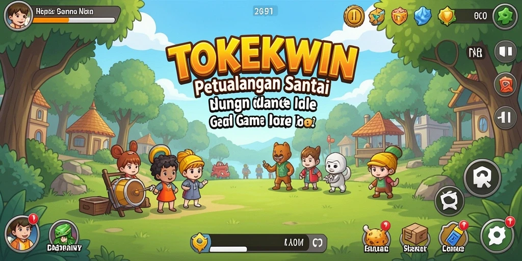 Tampilan gameplay TOKEKWIN yang mengasyikkan dengan berbagai proses Idle.