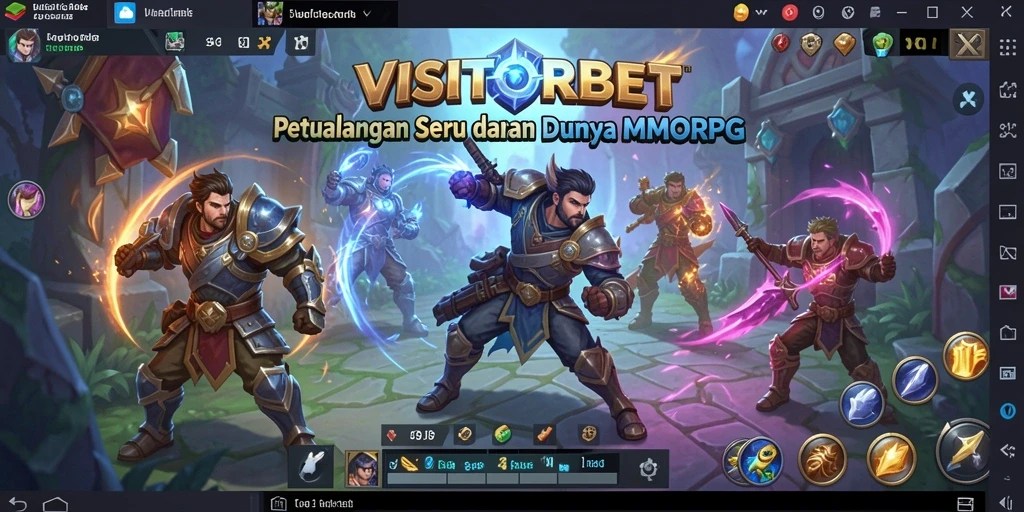 Tampilan gameplay mendebarkan di dunia MMORPG VISITORBET.