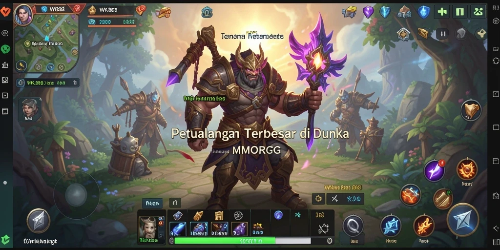 Tampilan gameplay seru di dunia MMORPG WK888.