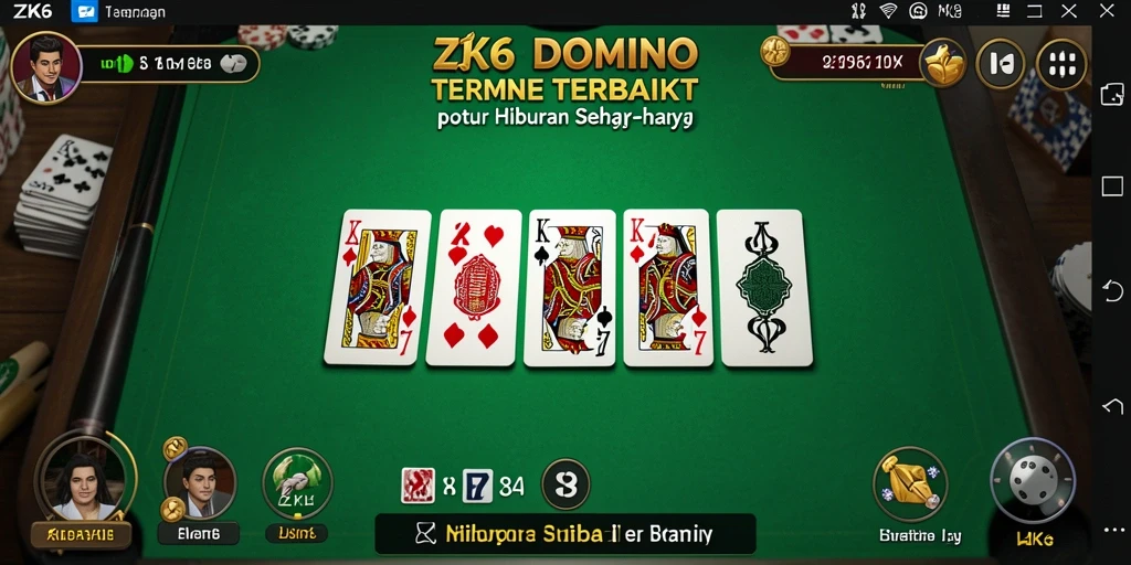 Gameplay ZK6 menampilkan momen seru permainan domino.